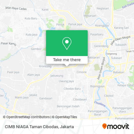 CIMB NIAGA Taman Cibodas map