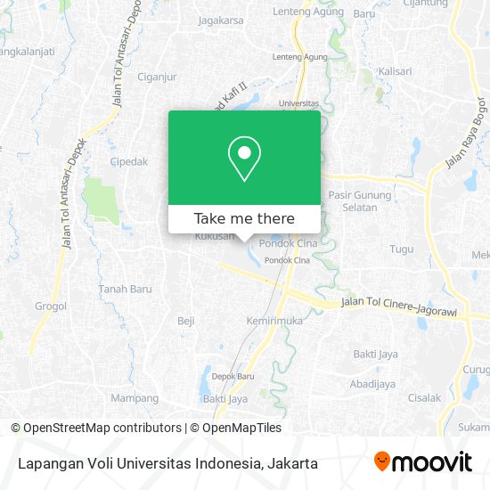 Lapangan Voli Universitas Indonesia map