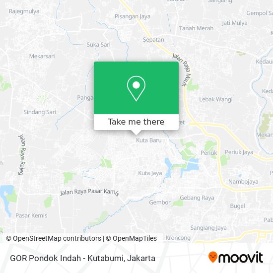 GOR Pondok Indah - Kutabumi map