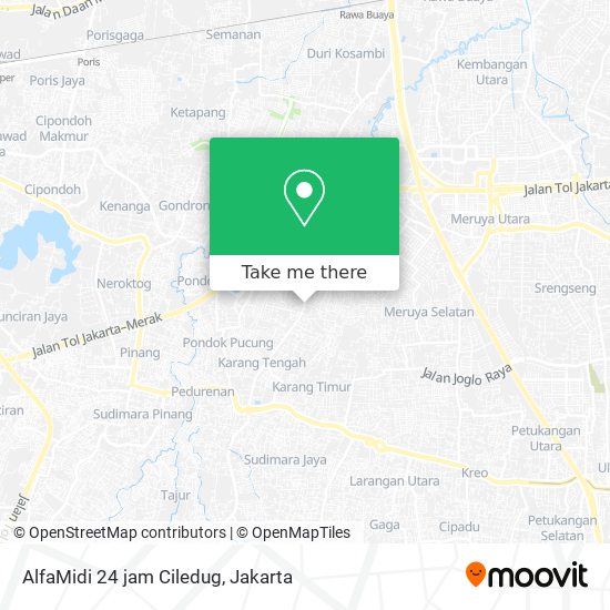 AlfaMidi 24 jam Ciledug map