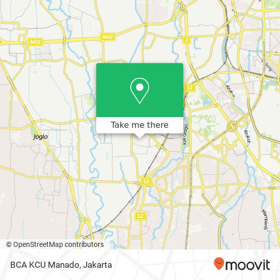 BCA KCU Manado map