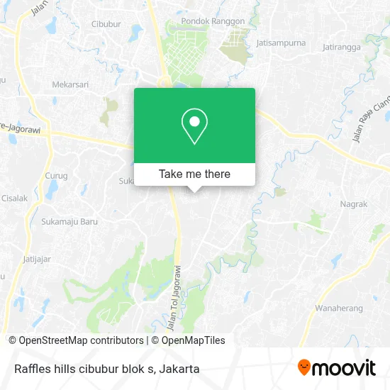 Raffles hills cibubur blok s map