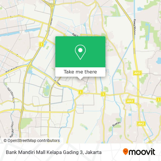 Bank Mandiri Mall Kelapa Gading 3 map