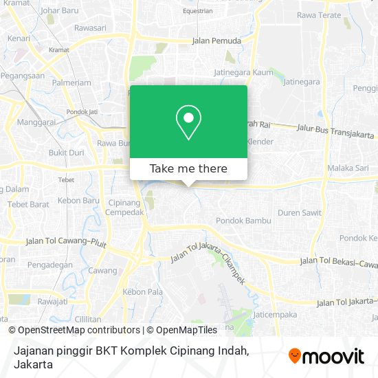 Jajanan pinggir BKT Komplek Cipinang Indah map