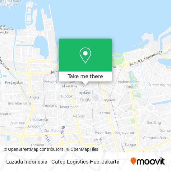 Lazada Indonesia - Gatep Logistics Hub map