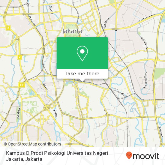 Kampus D Prodi Psikologi Universitas Negeri Jakarta map