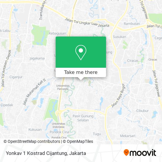 Yonkav 1 Kostrad Cijantung map