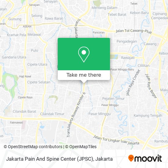 Jakarta Pain  And Spine Center (JPSC) map