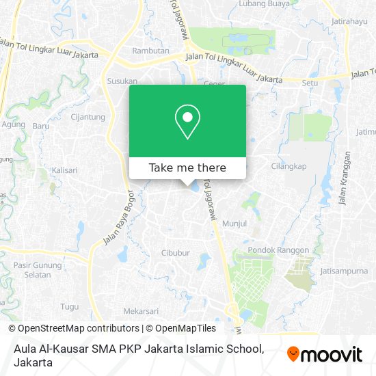 Aula Al-Kausar SMA PKP Jakarta Islamic School map