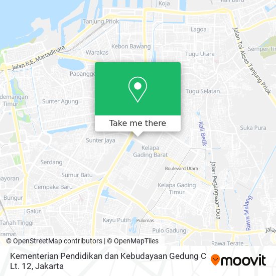 Kementerian Pendidikan dan Kebudayaan Gedung C Lt. 12 map