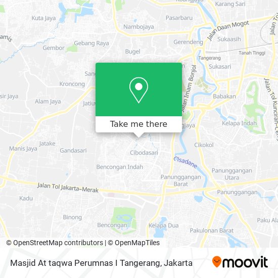 Masjid At taqwa Perumnas I Tangerang map