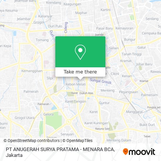 PT ANUGERAH SURYA PRATAMA - MENARA BCA map
