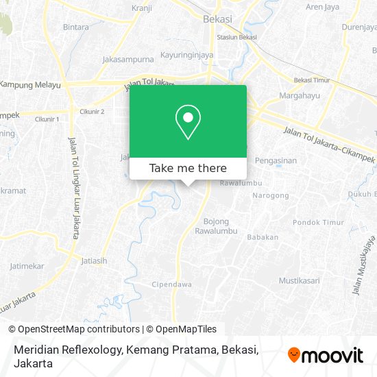 Meridian Reflexology, Kemang Pratama, Bekasi map