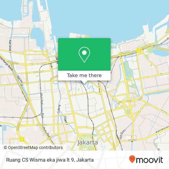 Ruang CS Wisma eka jiwa lt 9 map