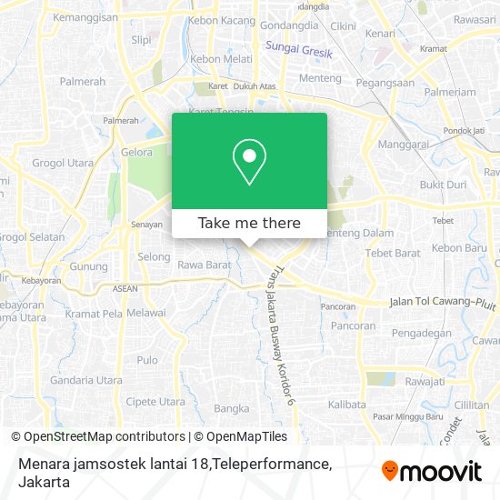 Menara jamsostek lantai 18,Teleperformance map