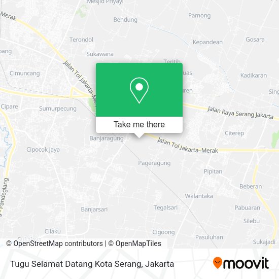 Tugu Selamat Datang Kota Serang map