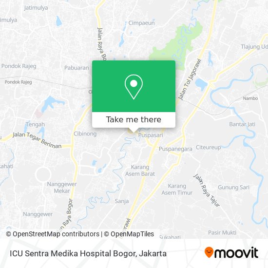 ICU Sentra Medika Hospital Bogor map