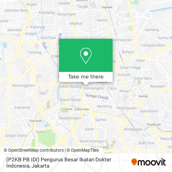 (P2KB PB IDI) Pengurus Besar Ikatan Dokter Indonesia map