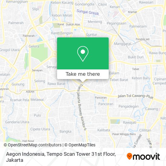 Aegon Indonesia, Tempo Scan Tower 31st Floor map