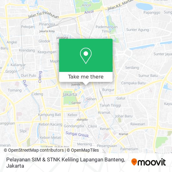 Pelayanan SIM & STNK Keliling Lapangan Banteng map