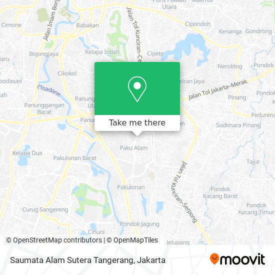 Saumata Alam Sutera Tangerang map