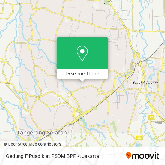 Gedung F Pusdiklat PSDM BPPK map