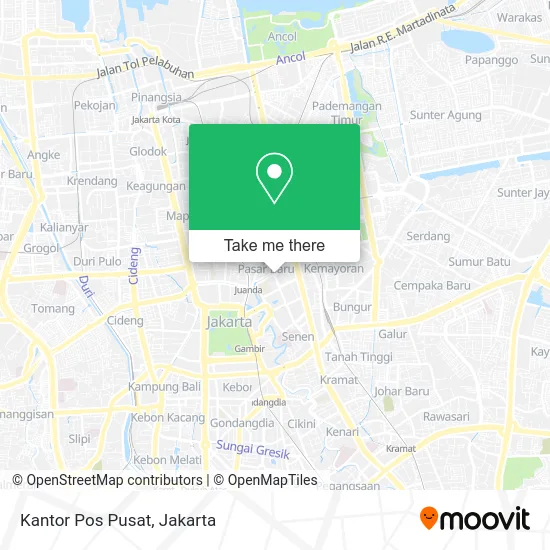 Kantor Pos Pusat map