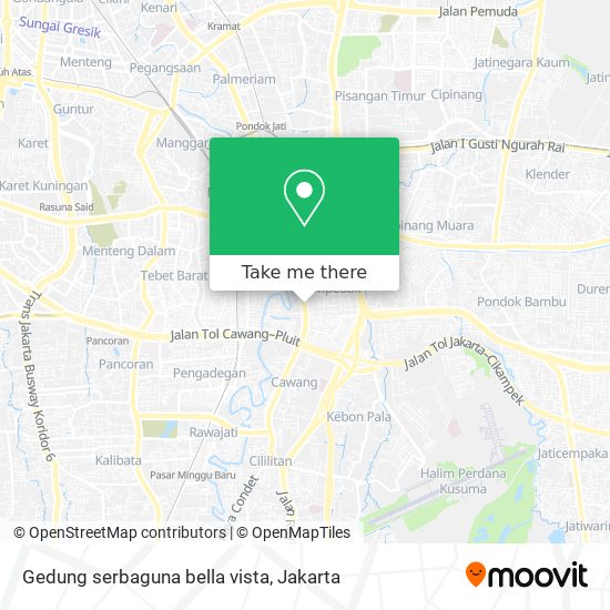 Gedung serbaguna bella vista map