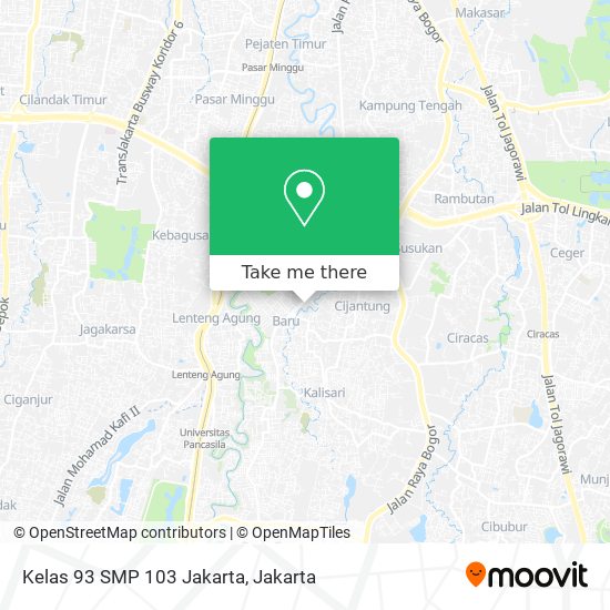 Kelas 93 SMP 103 Jakarta map