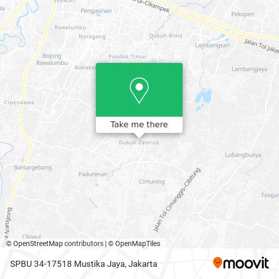 SPBU 34-17518 Mustika Jaya map