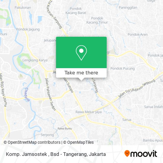 Komp. Jamsostek , Bsd - Tangerang map