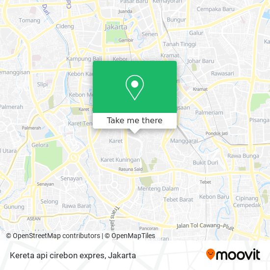 Kereta api cirebon expres map