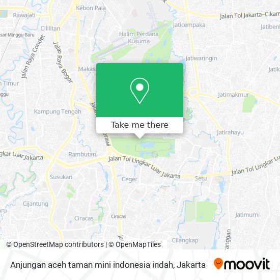 Anjungan aceh taman mini indonesia indah map