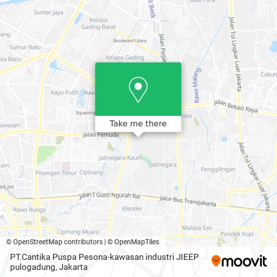 PT.Cantika Puspa Pesona-kawasan industri JIEEP pulogadung map
