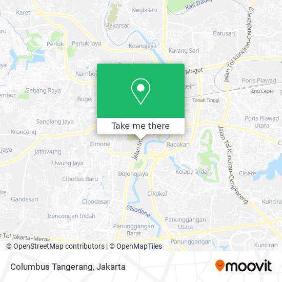 Columbus Tangerang map