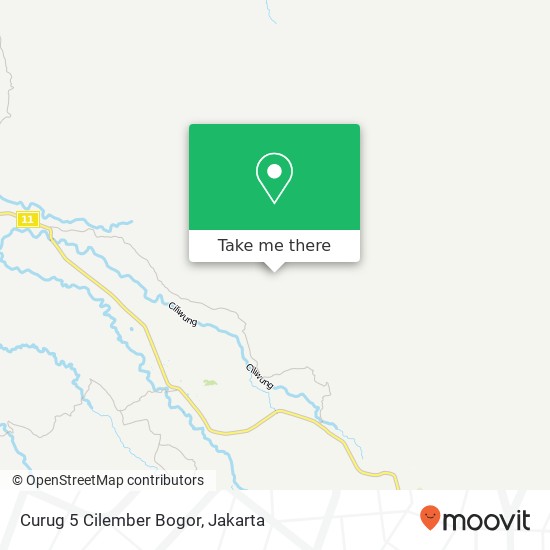 Curug 5 Cilember Bogor map