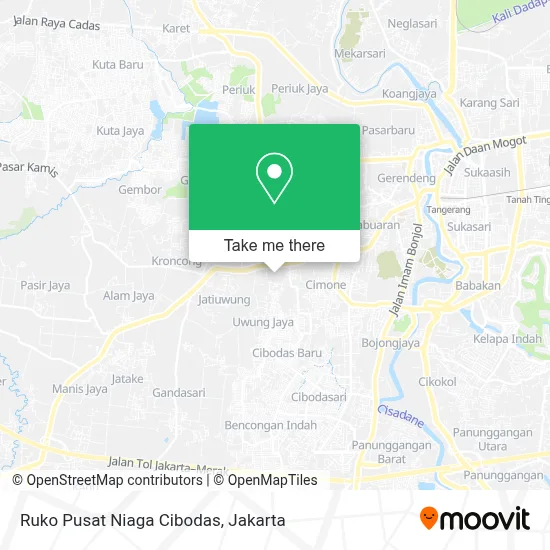 Ruko Pusat Niaga Cibodas map