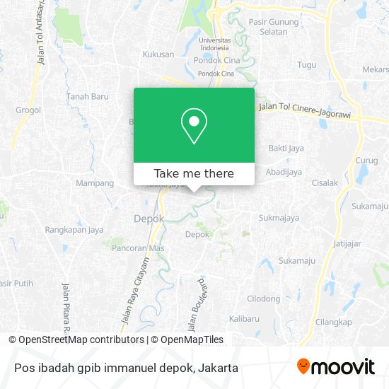 Pos ibadah gpib immanuel depok map