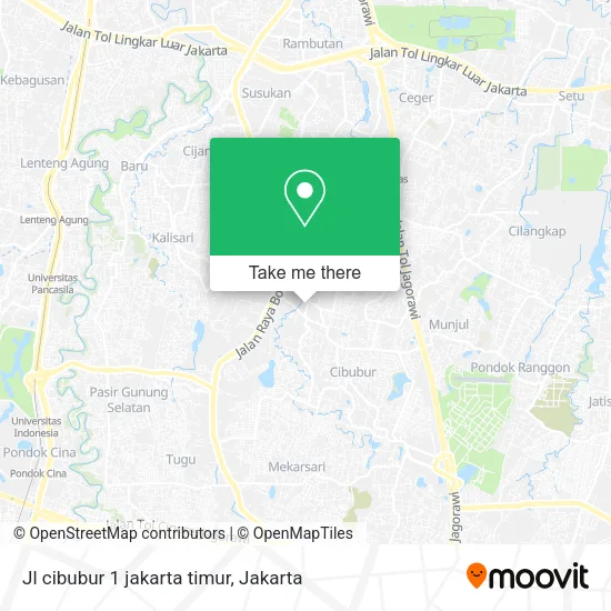 Jl cibubur 1 jakarta timur map