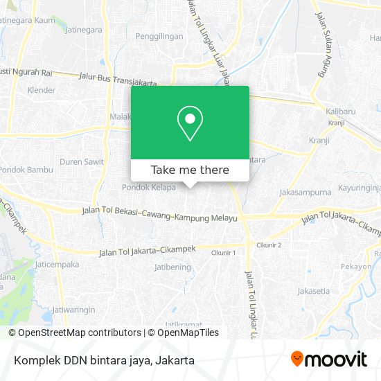 Komplek DDN bintara jaya map