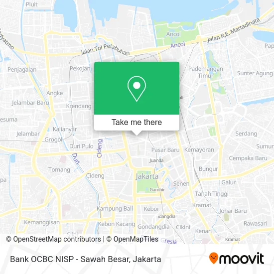 Bank OCBC NISP - Sawah Besar map