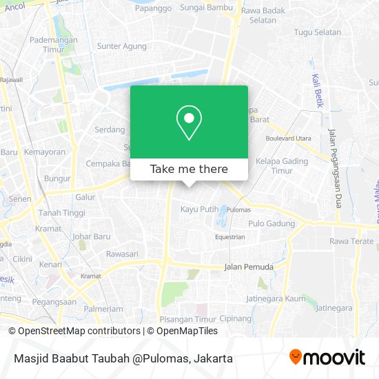 Masjid Baabut Taubah @Pulomas map