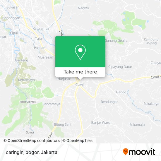 caringin, bogor map