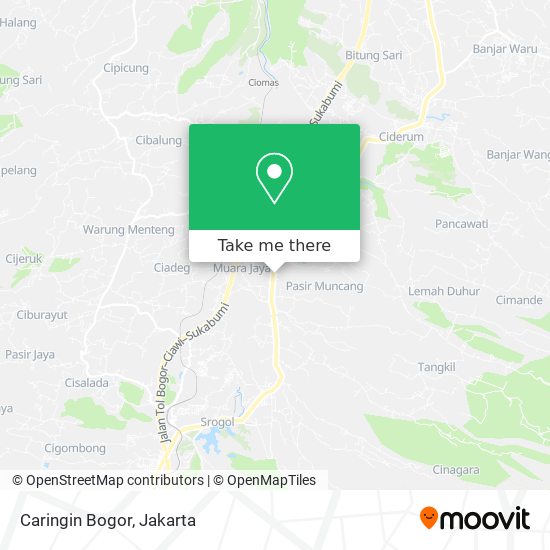 Caringin Bogor map