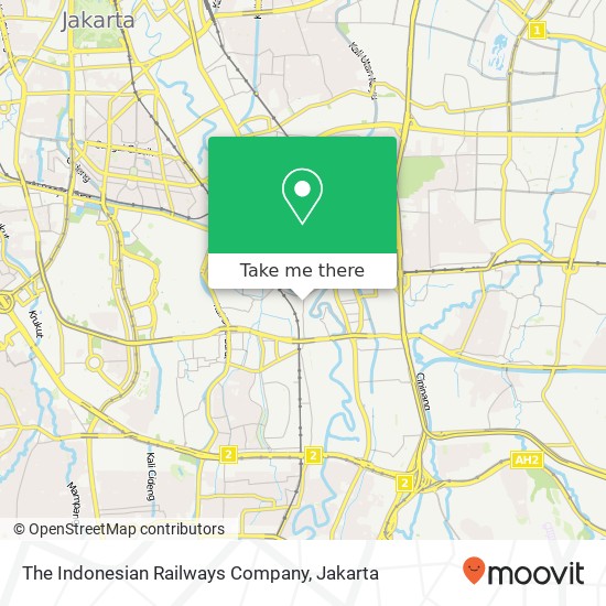 The Indonesian Railways Company map