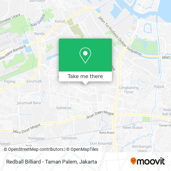 Redball Billiard - Taman Palem map