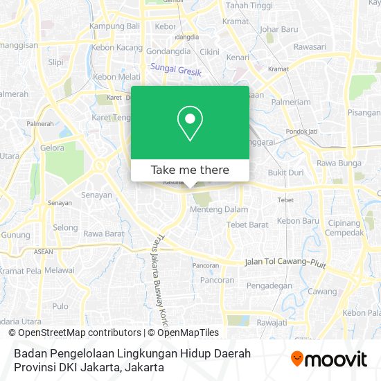 Badan Pengelolaan Lingkungan Hidup Daerah Provinsi DKI Jakarta map