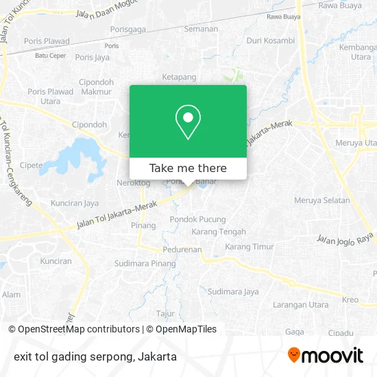 exit tol gading serpong map