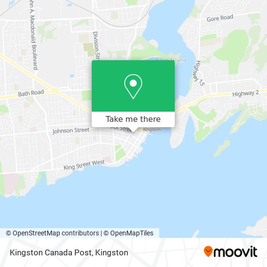 Kingston Canada Post map
