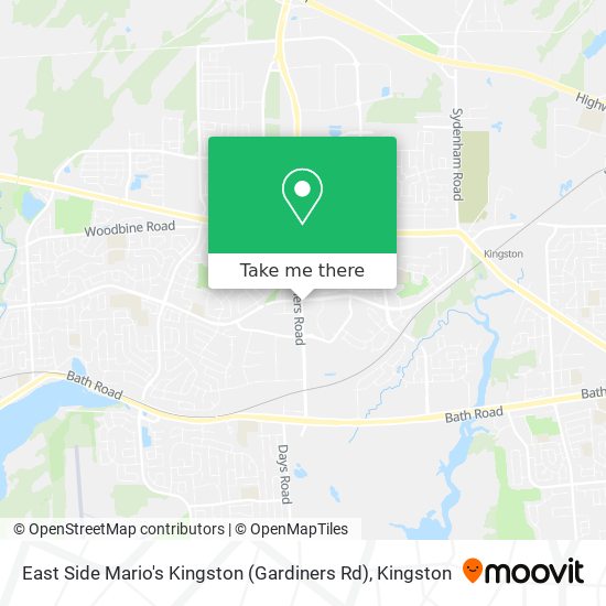 East Side Mario's Kingston (Gardiners Rd) map